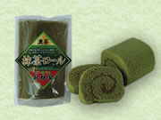 松鶴園通販：OM-7：抹茶ロール（カステラ）（1本袋入り）648円